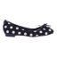 Right side view of Edie BLACK/WHITE POLKA DOT