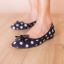 Bottom view of Edie BLACK/WHITE POLKA DOT
