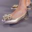 Bottom view of Edie TAUPE/GOLD MET NAPPA