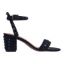 Right side view of Evelina BLACK SATIN/RHINESTONES