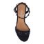 Top view of Evelina BLACK SATIN/RHINESTONES