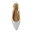 Top view of Ferryanne WHITE SATIN/RHINESTONES