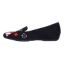Left side view of Fullhouse BLACK SUEDE EMBROIDERED