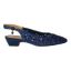 Right side view of Hasini NAVY SATIN/RHINESTONES