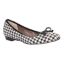 Front view of Hirabelle BLACK/WHITE HOUNDSTOOTH