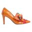 Right side view of Hirisha ORANGE/RED MULTI PATENT