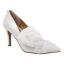 Front view of Hirisha WHITE PATENT/GROSGRAIN