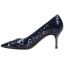 Left side view of Jameena NAVY CRYSTAL PATENT