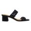 Right side view of Keetana BLACK SATIN/STONES
