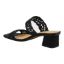 Back view of Keetana BLACK SATIN/STONES