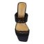 Top view of Keetana BLACK SATIN/STONES