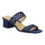 Front view of Keetana NAVY SATIN/STONES