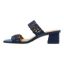 Left side view of Keetana NAVY SATIN/STONES