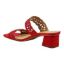 Back view of Keetana RED SATIN/STONES