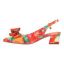 Left side view of Kimma ORANGE/RED MULTI FLORAL