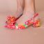 Bottom view of Kimma ORANGE/RED MULTI FLORAL