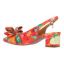 Back view of Kimma ORANGE/RED MULTI FLORAL