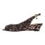 Left side view of Malorie BROWN/BLACK ANIMAL PRINT//STON