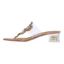Left side view of Maribela CLEAR/NATURAL/GOLD CORK