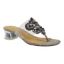 Front view of Maribela CLEAR/PEWTER GLITTER