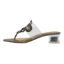 Left side view of Maribela CLEAR/PEWTER GLITTER