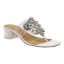 Front view of Maribela CLEAR/WHITE SATIN