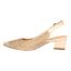 Left side view of Pranil BEIGE SATIN