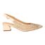 Right side view of Pranil BEIGE SATIN