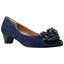 Front view of Rashana Navy Suede