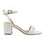 Right side view of Rulata WHITE SATIN/PEARLS