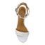 Top view of Rulata WHITE SATIN/PEARLS