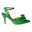 Right side view of Shanaya GREEN PATENT/GROSGRAIN