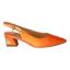 Right side view of Shayanne ORANGE PATENT