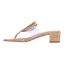 Left side view of Shellie CLEAR/NATURAL/GOLD CORK