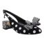 Front view of Tanay BLACK/WHITE POLKA/GINGHAM