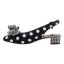 Left side view of Tanay BLACK/WHITE POLKA/GINGHAM