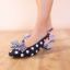 Bottom view of Tanay BLACK/WHITE POLKA/GINGHAM