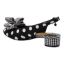 Back view of Tanay BLACK/WHITE POLKA/GINGHAM