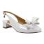 Front view of Tanay WHITE PATENT/GROSGRAIN