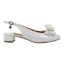 Right side view of Tanay WHITE PATENT/GROSGRAIN