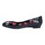 Left side view of Truelove BLACK/RED PATENT/MESH