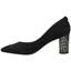 Left side view of Vaneeta Black Suede