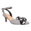 Front view of Yemelia BLACK/WHITE POLKA/GINGHAM