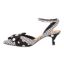 Left side view of Yemelia BLACK/WHITE POLKA/GINGHAM