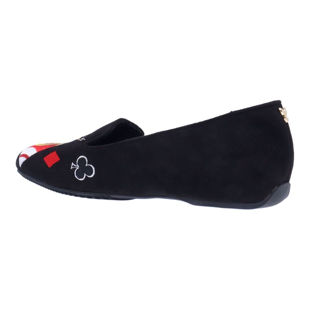 Back view of Fullhouse BLACK SUEDE EMBROIDERED